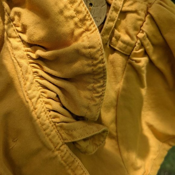 579 crop top button up shirt mustard yellow - Picture 5 of 11